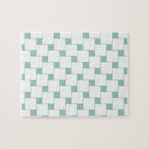 Puzzle Fun tissé Carré Mint Green