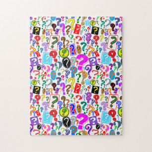 Puzzle Fun Vibrant Motif des points de question