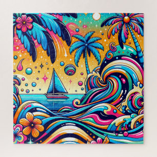 Puzzle Fun Whimsic Psychedelic Voilier