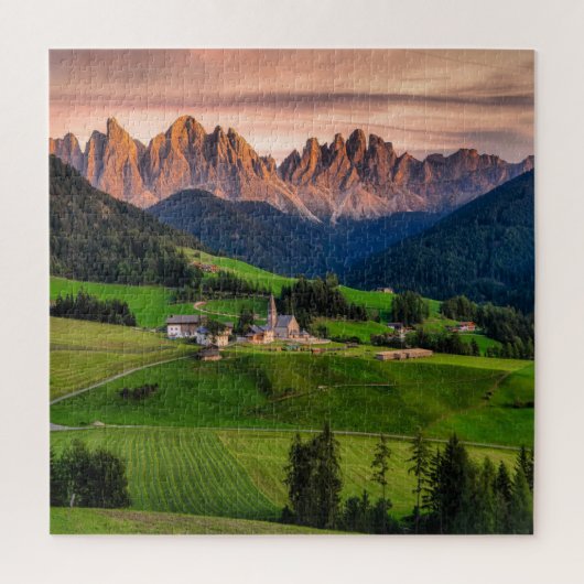 Puzzle Funes, Italie photo de paysage pittoresque (Vertical)
