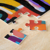Puzzle Funky Abstract Unique Colors Hand Painted Look (Côté)