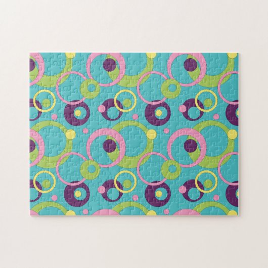 Puzzle Funky Blue Circles (Horizontal)