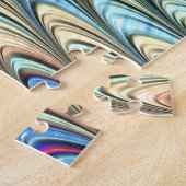 Puzzle Funky Boho Colorful Psychedelic Waves Art Abstrait (Côté)