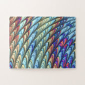 Puzzle Funky Boho Colorful Psychedelic Waves Art Abstrait (Horizontal)