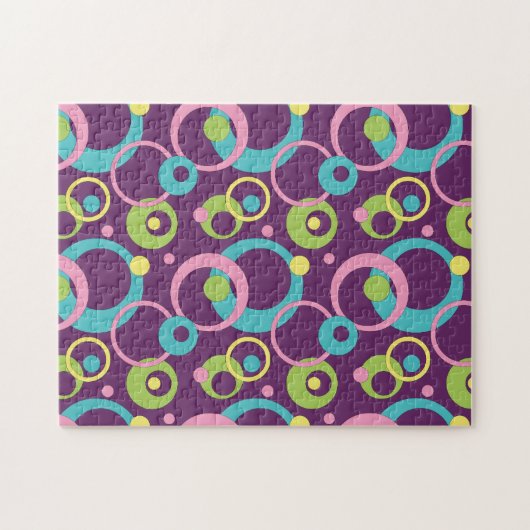Puzzle Funky Purple Circles (Horizontal)