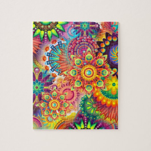 Puzzle Funky Retro Motif Abstrait Boho (Vertical)