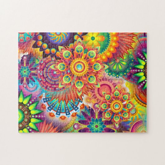 Puzzle Funky Retro Motif Abstrait Boho (Horizontal)