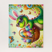 Puzzle Funny Bunny Dino Easter (Vertical)