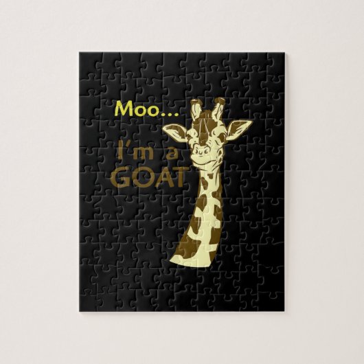 Puzzle Funny Confusing Giraffe Moo I (Vertical)