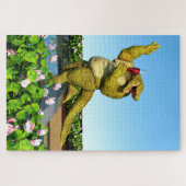 Puzzle Funny Crocodile Drinking Champagne (Horizontal)