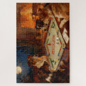 Puzzle Funny Cute Dogs Playing A Board Game (Vertical)