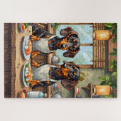 Puzzle Funny Dachshund Sushi Bar Dog Lover Art (Horizontal)