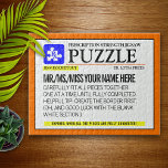 Puzzle Funny Étiquette d'ordonnance personnalisée<br><div class="desc">Design étiquette de prescription amusant pour ce grand puzzle.</div>