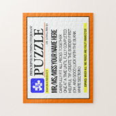 Puzzle Funny Étiquette d'ordonnance personnalisée (Vertical)