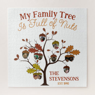 Puzzle Funny Fall Photo Family Tree est plein de noix