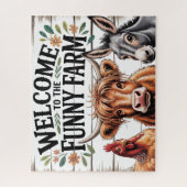 Puzzle Funny Farm Animals (Vertical)