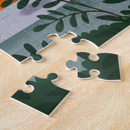 Puzzle Funny Halloween Jack-o' lanternes dans la fenêtre (Côté)