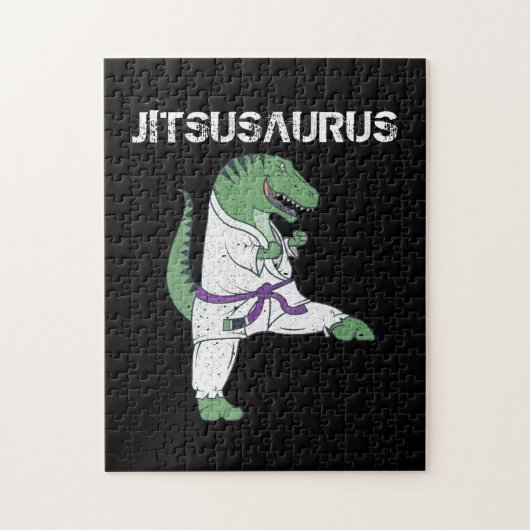 Puzzle Funny Jujitsu, T-Rex Jiu Jitsu Black Belt gifts (Vertical)