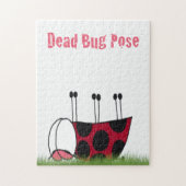 Puzzle Funny Ladybug Dead Bug Yoga Pose (Vertical)