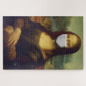 Puzzle Funny Monalisa Porte Coronavirus Masque facial (Horizontal)