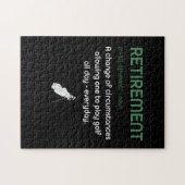 Puzzle Funny Retirement Golf - Retired Golfers Gift (Horizontal)