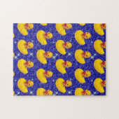 Puzzle Funny Rubber Ducks Yellow Duckie Farm Animal Lover (Horizontal)