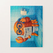 Puzzle Funny Spy Crab Reading Tech News Magazine (Vertical)