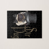 Puzzle Funny Top Hat Monocle Sir Carlin Chien (Horizontal)