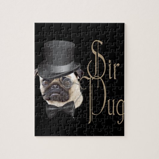 Puzzle Funny Top Hat Monocle Sir Carlin Chien (Vertical)