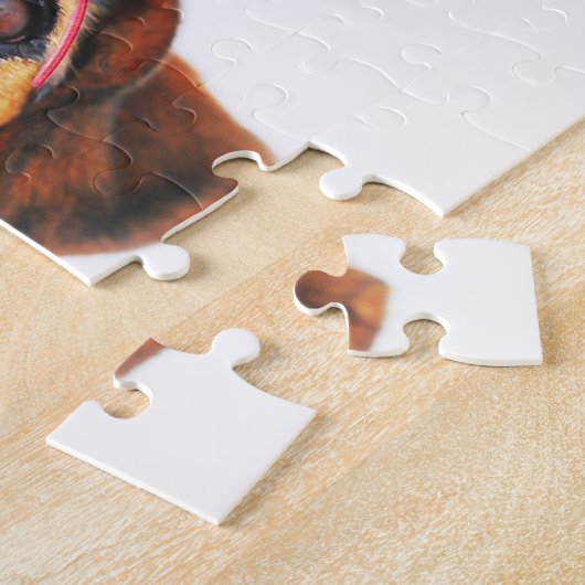 Puzzle Funny Valentine's Day mignon Chien Coeur Headband (Côté)
