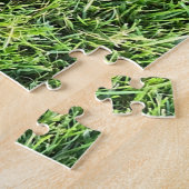 Puzzle Funny vert herbe texture motif vrai photo fun (Côté)