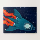Puzzle Fusée spatiale mignonne et conception d'espace ext (Horizontal)