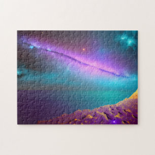 Puzzle Fusillade de comète violette galactique sur la pla