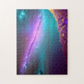 Puzzle Fusillade de comète violette galactique sur la pla (Vertical)
