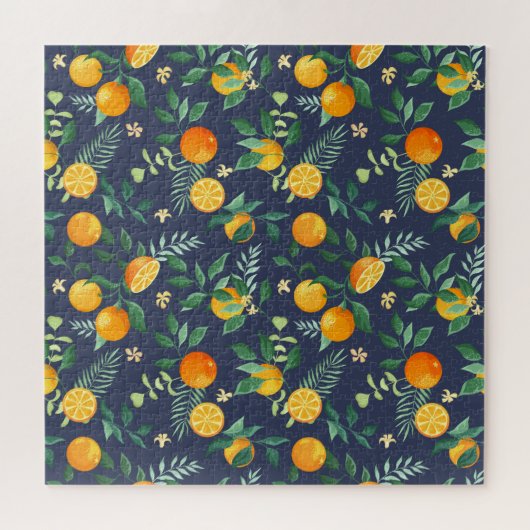 Puzzle Fusion d'agrumes : Oranges à l'air tropical (Horizontal)