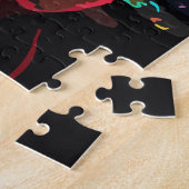 Puzzle Fusion d'art avec embrassade de squelette néon (Côté)
