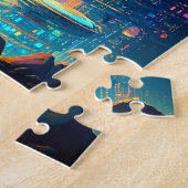 Puzzle futuriste de la ville de science fiction (Côté)