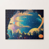 Puzzle futuriste de la ville de science fiction (Horizontal)