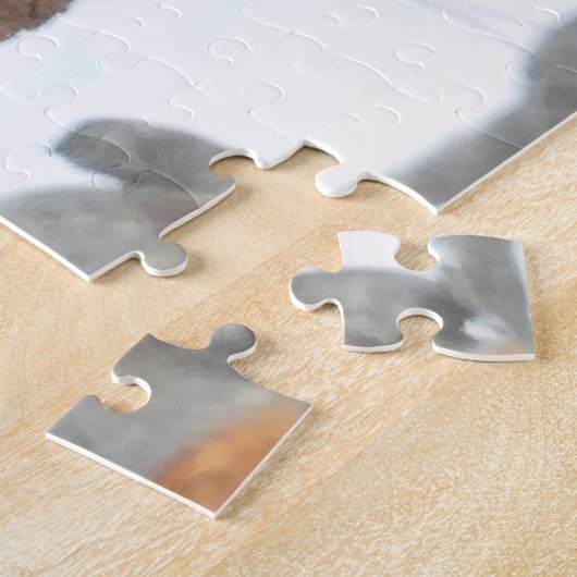 Puzzle Fuzzy White Quail Deer Fawn se reposant dans la ne (Côté)