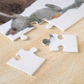 Puzzle Fuzzy White Quail Deer Fawn se reposant dans la ne (Côté)