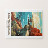 Puzzle Galapagos Îles Voyage Art Vintage (Horizontal)