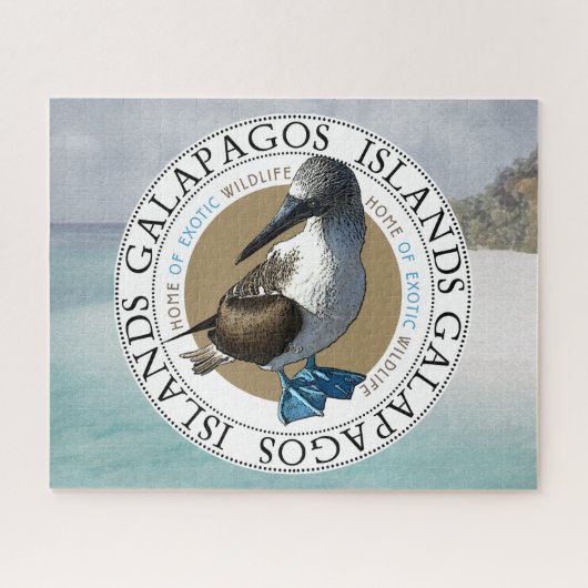 Puzzle Galapagos Islands Blue Footed Booby Bird (Horizontal)