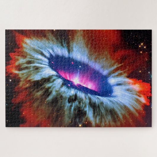 Puzzle Galaxie rouge rose cosmique explosant paysage (Horizontal)