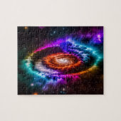 Puzzle Galaxie spirale de l'Indigo arc-en-ciel dans l'esp (Horizontal)