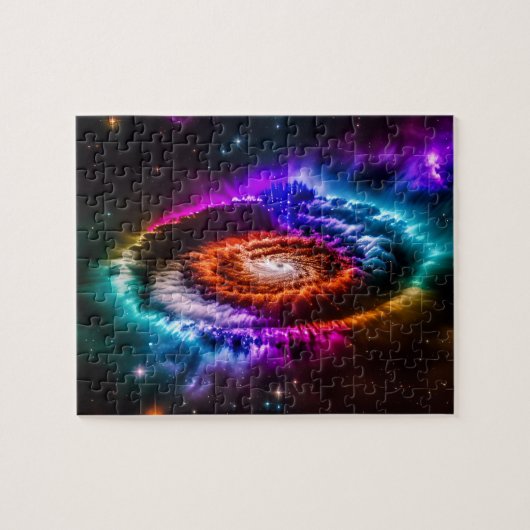 Puzzle Galaxie spirale de l'Indigo arc-en-ciel dans l'esp (Horizontal)
