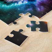 Puzzle Galaxie spirale de l'Indigo arc-en-ciel dans l'esp (Côté)