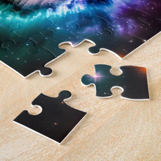 Puzzle Galaxie spirale de l'Indigo arc-en-ciel dans l'esp (Côté)