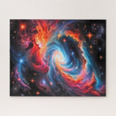 Puzzle Galaxie spirale nébuleuse spatiale colorée (Horizontal)
