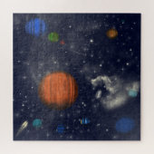 Puzzle Galaxies avec étoiles et planètes dans l'espace (Horizontal)