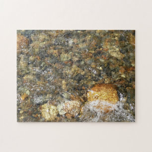 Puzzle Galets brun et gris usés par la rivière Abstrait n